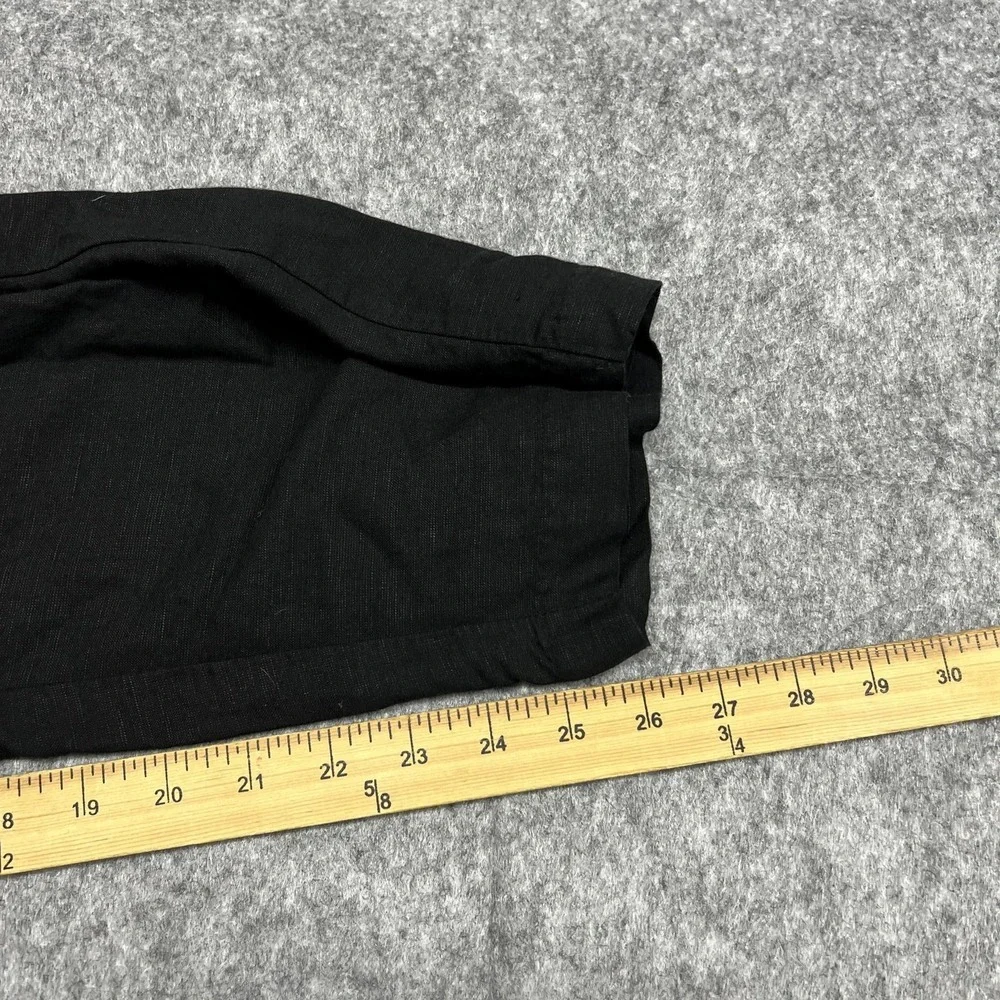 H&M Pants Womens M Black Linen Blend Relaxed Lounge Sweatpants Drawstring